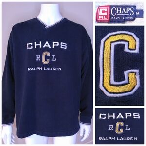 CHAPS RALPH LAUREN Vintage Sweatshirt MEDIUM Vtg 90s Size M POLO Pullover RARE